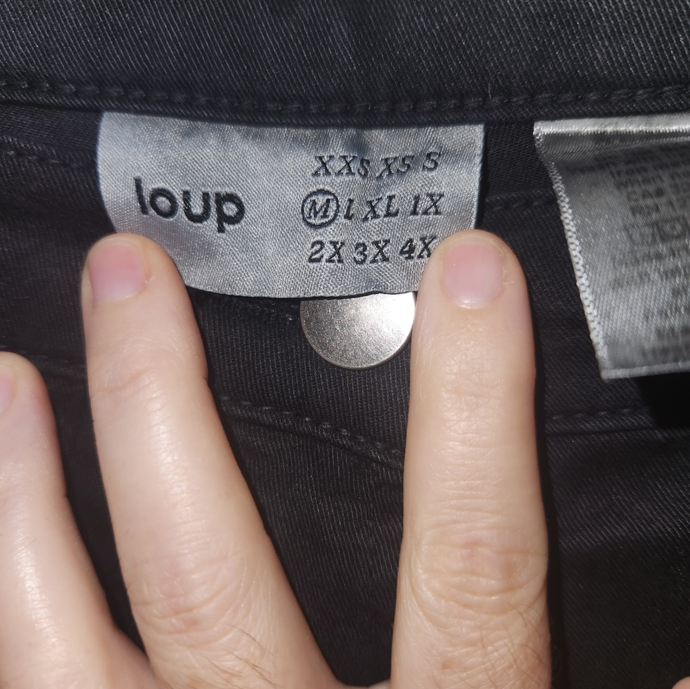 Loup Simone Wide Cropped Pant - Black M - Picture 2 of 2